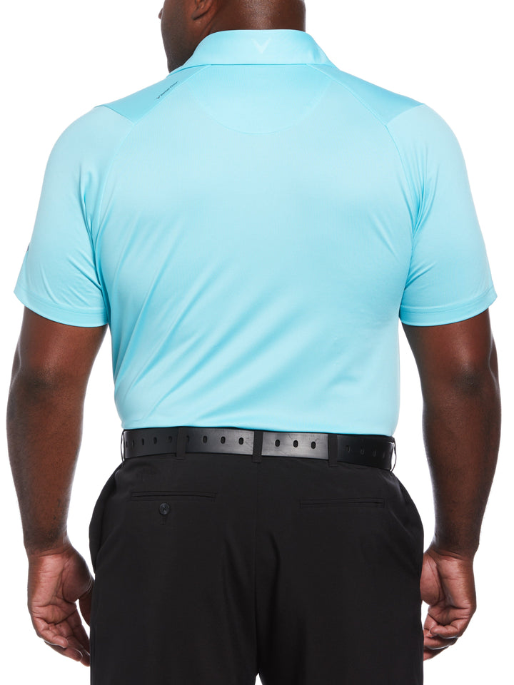 Big & Tall Solid Swing Tech Golf Polo Shirt (Santorini Blue) 