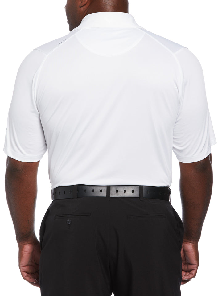 Big & Tall Solid Swing Tech Golf Polo Shirt (Bright White) 