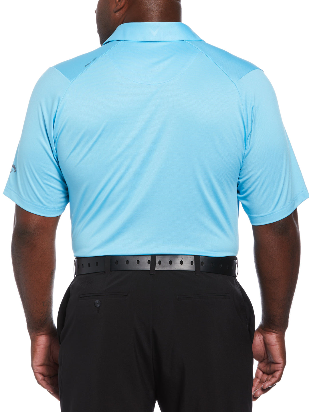 Big & Tall Solid Swing Tech Golf Polo Shirt (Blue Grotto) 