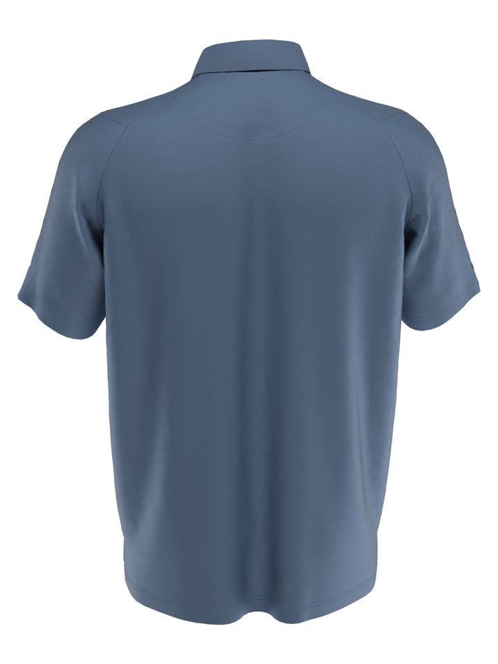 Big & Tall Solid Swing Tech Golf Polo Shirt (Blue Horizon) 