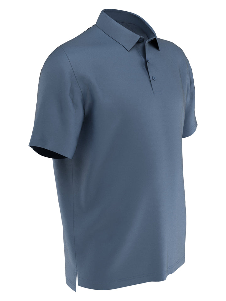 Big & Tall Solid Swing Tech Golf Polo Shirt (Blue Horizon) 
