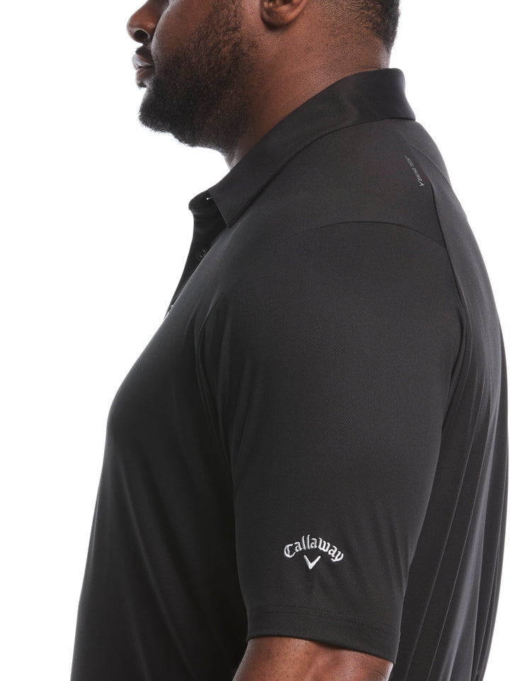 Big & Tall Solid Swing Tech Golf Polo Shirt (Caviar) 