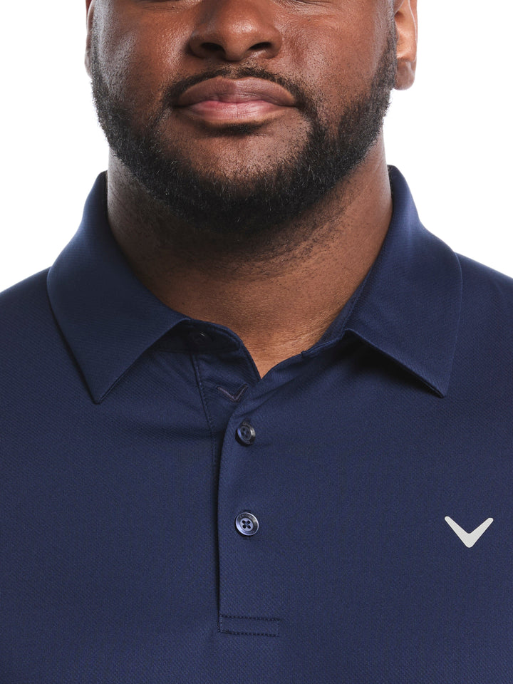 Big & Tall Solid Swing Tech Golf Polo Shirt (Peacoat) 