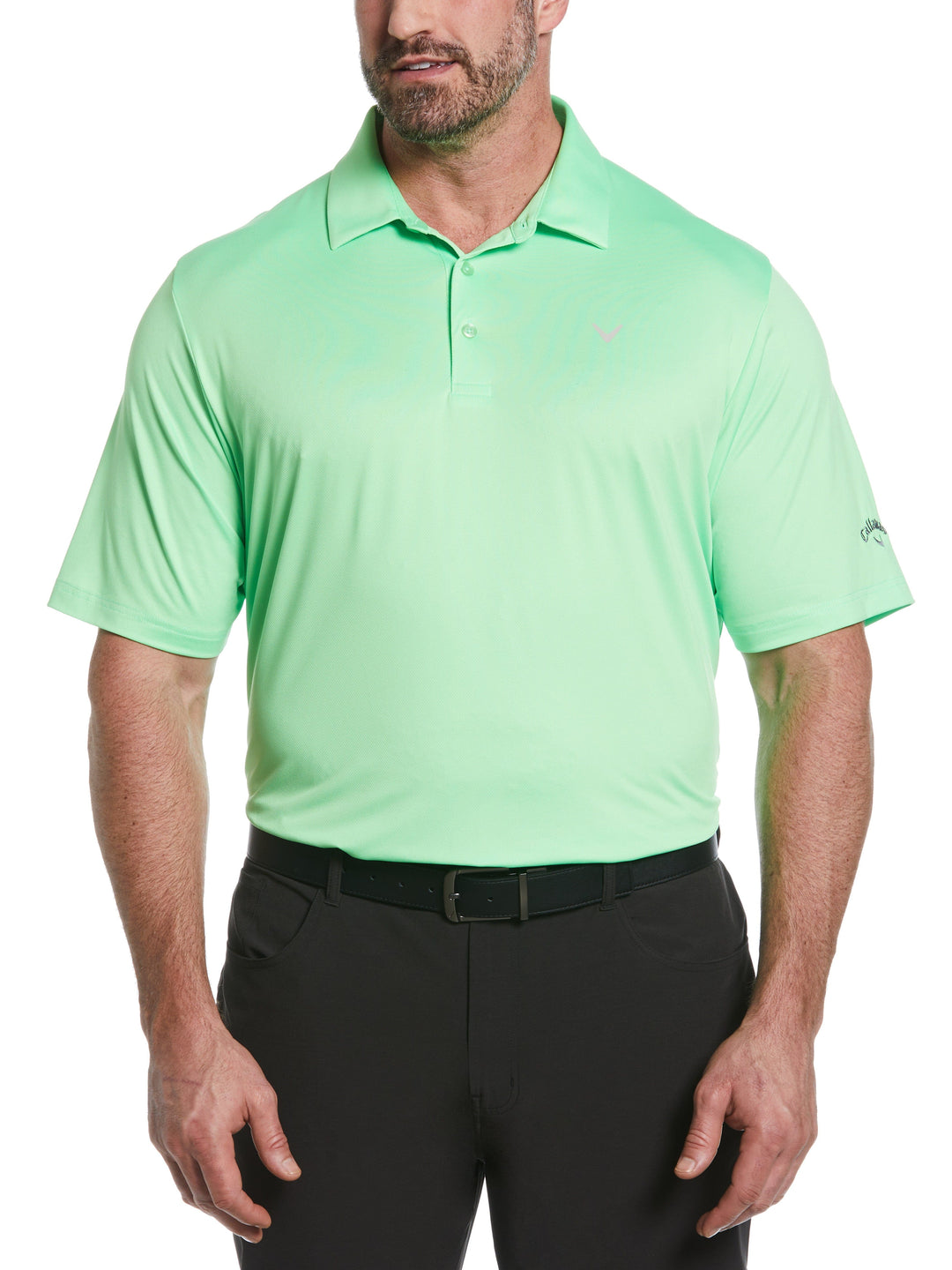 Big & Tall Solid Swing Tech Golf Polo Shirt (Summer Green) 