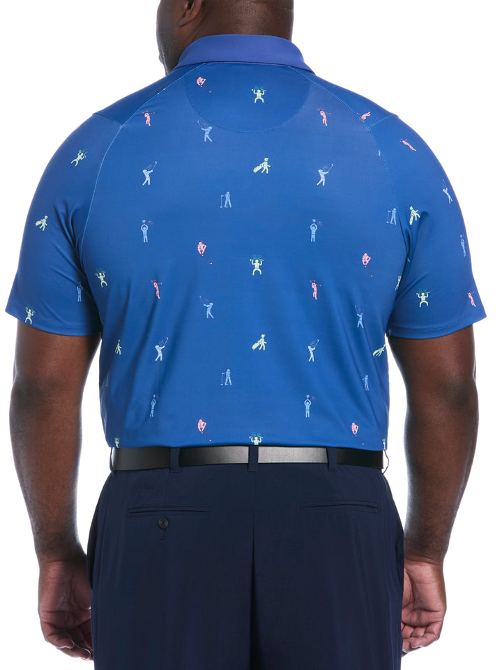 Big & Tall Time Lapse Print Polo (Galaxy Blue) 