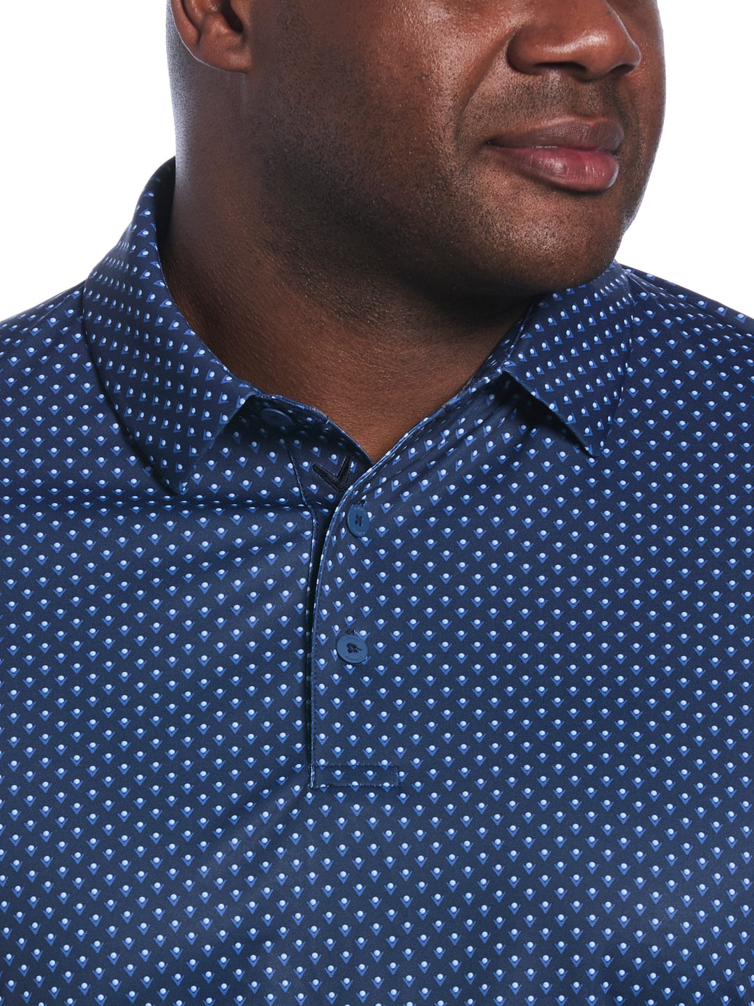 Big & Tall Trademark Chevron Print Polo-Polos-Callaway