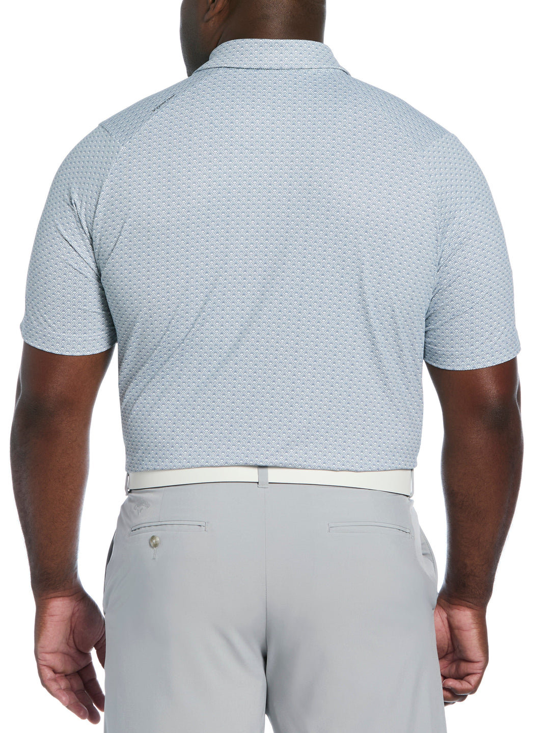 Big & Tall Trademark Print Golf Polo (Flint Stone) 