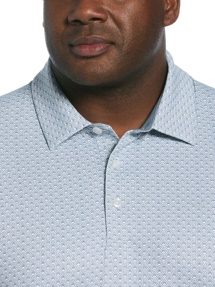 Big & Tall Trademark Print Golf Polo (Flint Stone) 