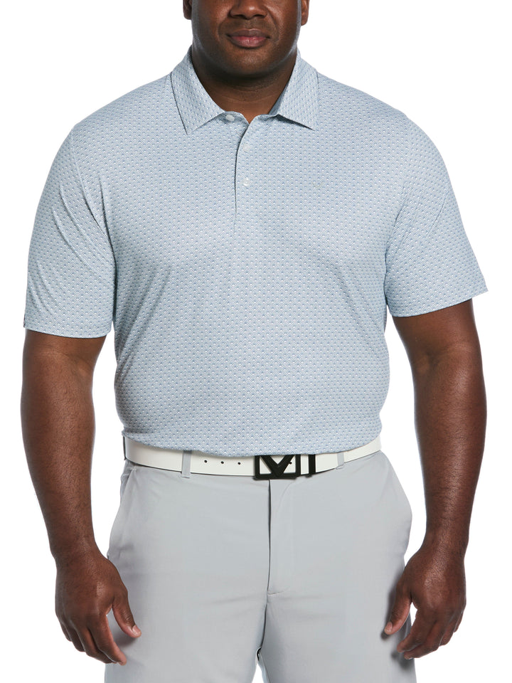 Big & Tall Trademark Print Golf Polo (Flint Stone) 