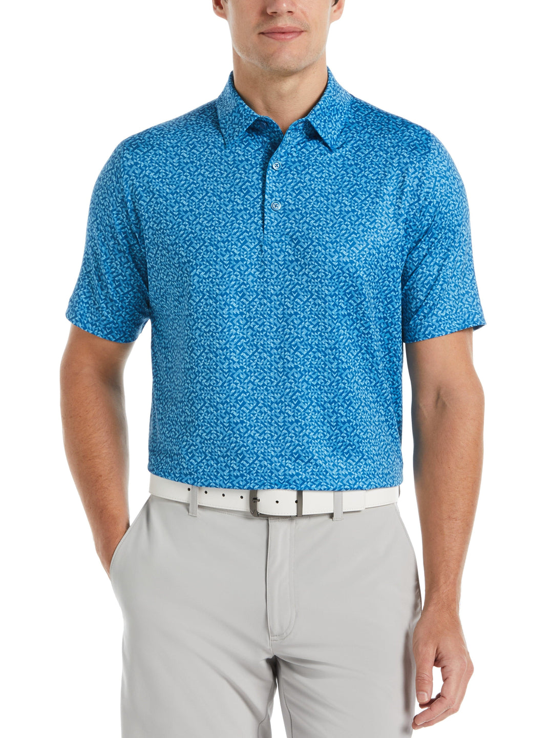 Big & Tall Trademark Shape Shifter Chevron Print Golf Polo-Polos-Vallarta Blue-2X-Callaway