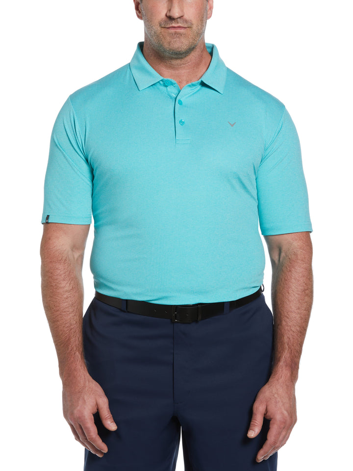 Big & Tall Ventilated Classic Jaquard Polo-Polos-Callaway
