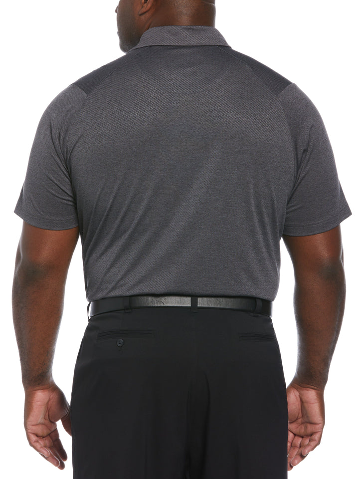 Big & Tall Ventilated Heather Jacquard Golf Polo-Polos-Callaway