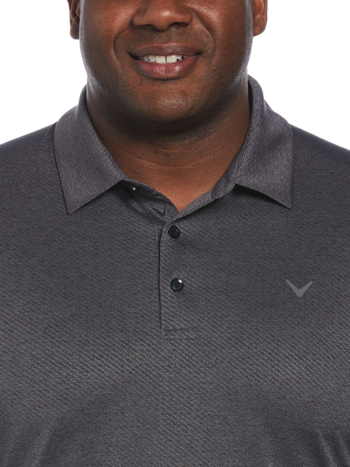 Big & Tall Ventilated Heather Jacquard Golf Polo-Polos-Callaway