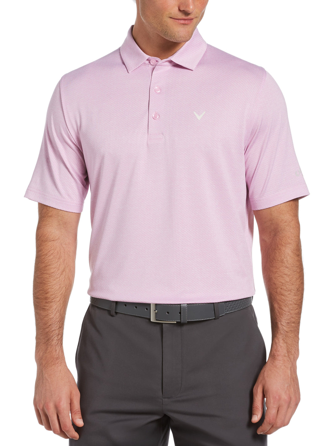 Big & Tall Ventilated Heather Jacquard Golf Polo-Polos-Callaway