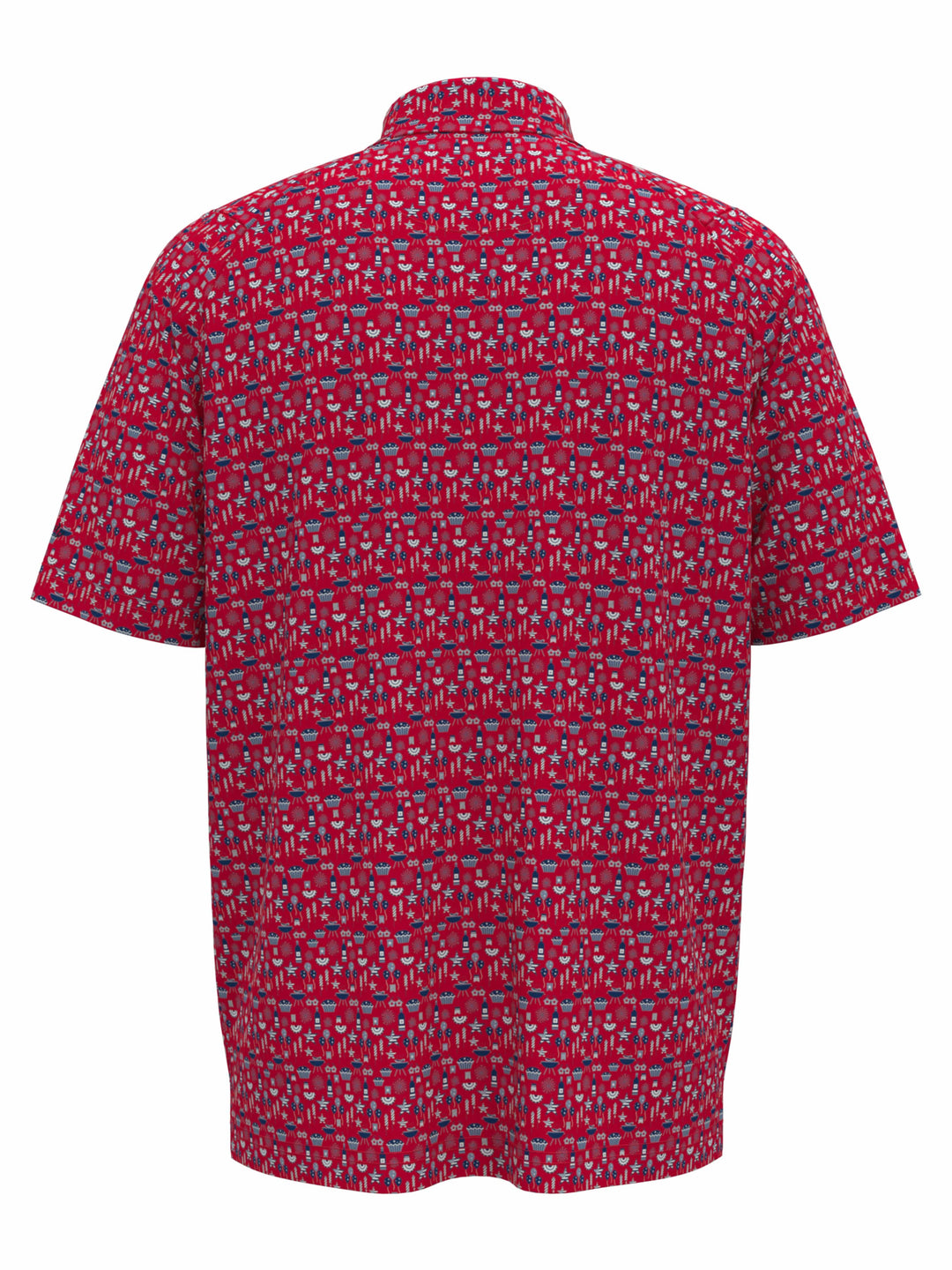 Boys Americana Print Polo (Lychee) 