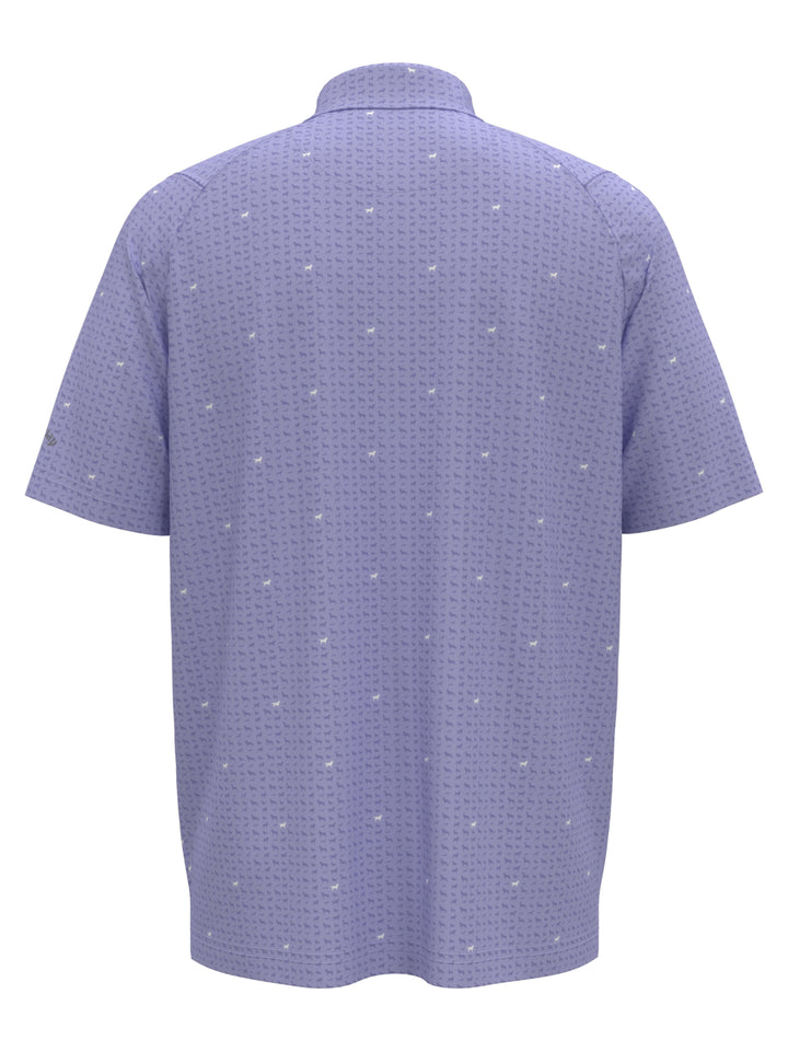Boys Doggy Print Polo (Spring Lavender) 