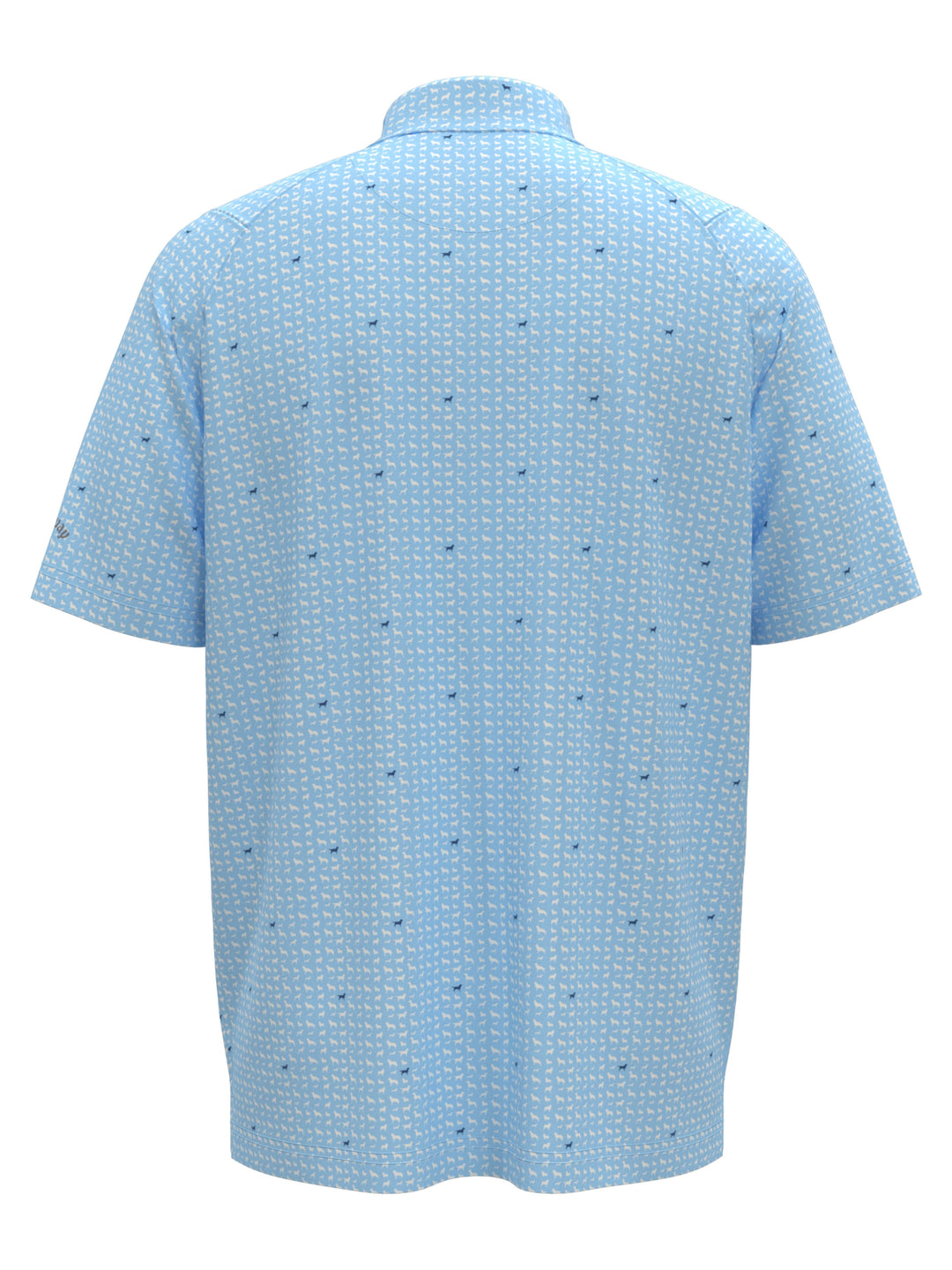 Boys Doggy Print Polo (Arctic  Paradise) 