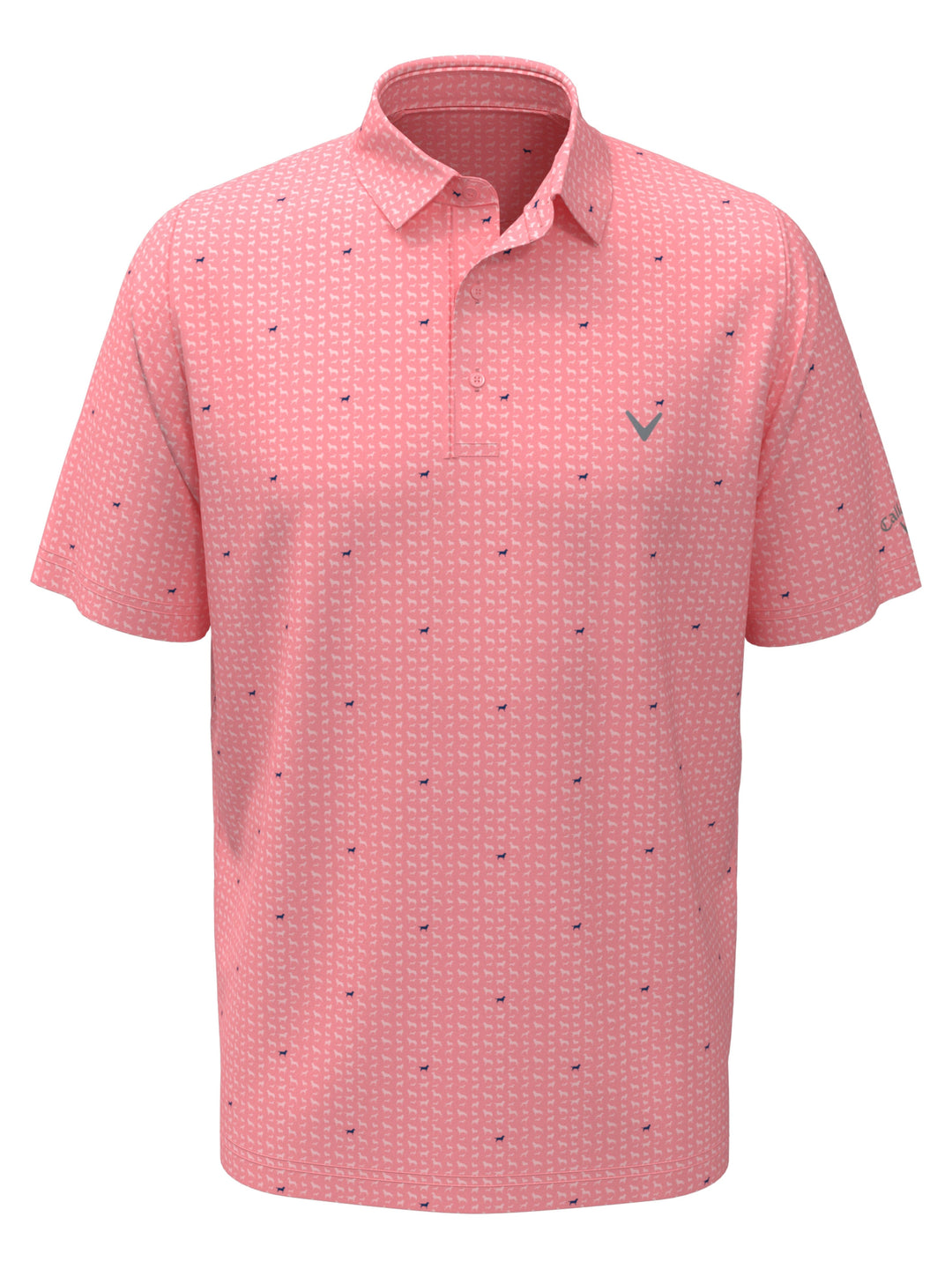 Boys Doggy Print Polo (Strawberry Pink) 