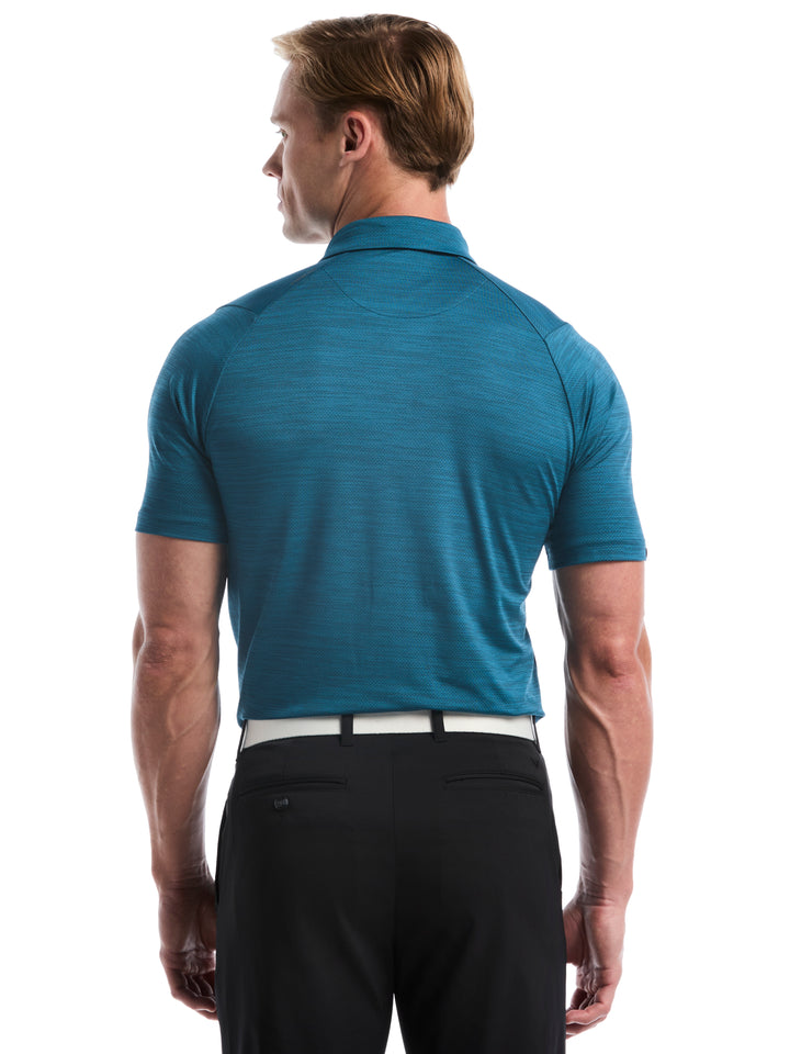 Mens Heather Jacquard Essential Polo
