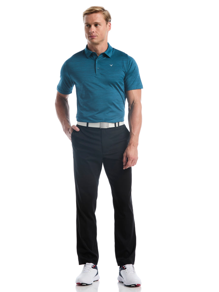 Mens Heather Jacquard Essential Polo