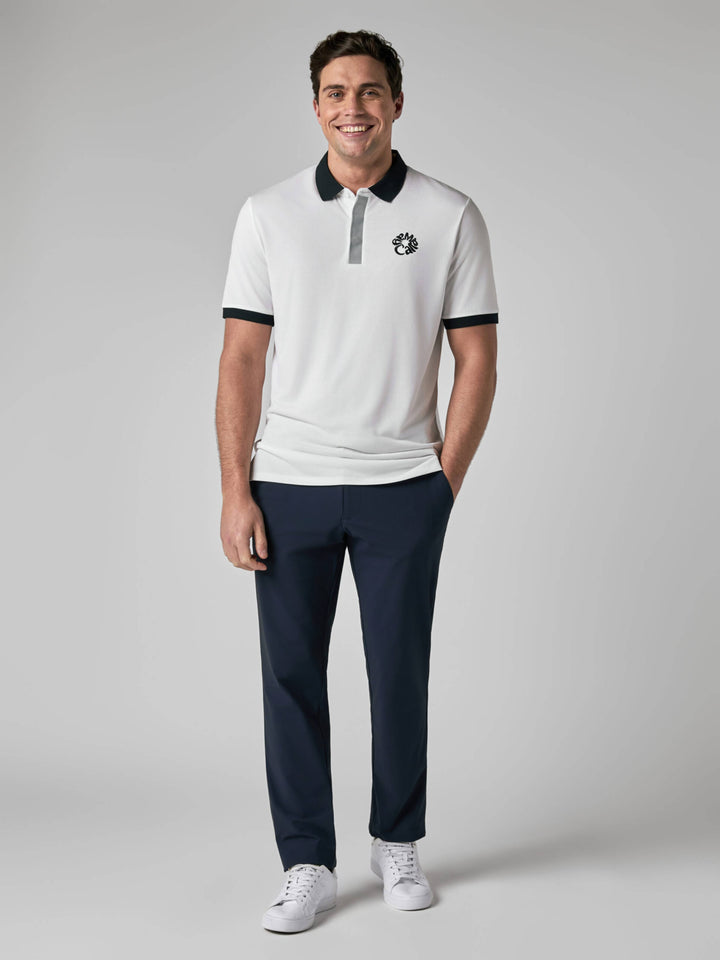 Callaway Legacy Collection™ Blocked Logo Collar Golf Polo-Polos-Bright White-S-Callaway