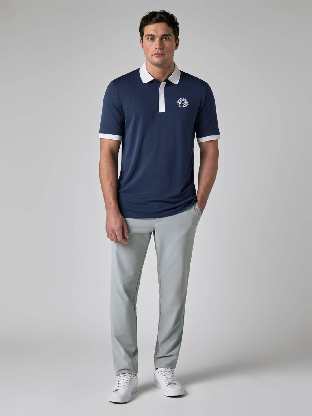 Callaway Legacy Collection™ Blocked Logo Collar Golf Polo-Polos-Medieval Blue-S-Callaway