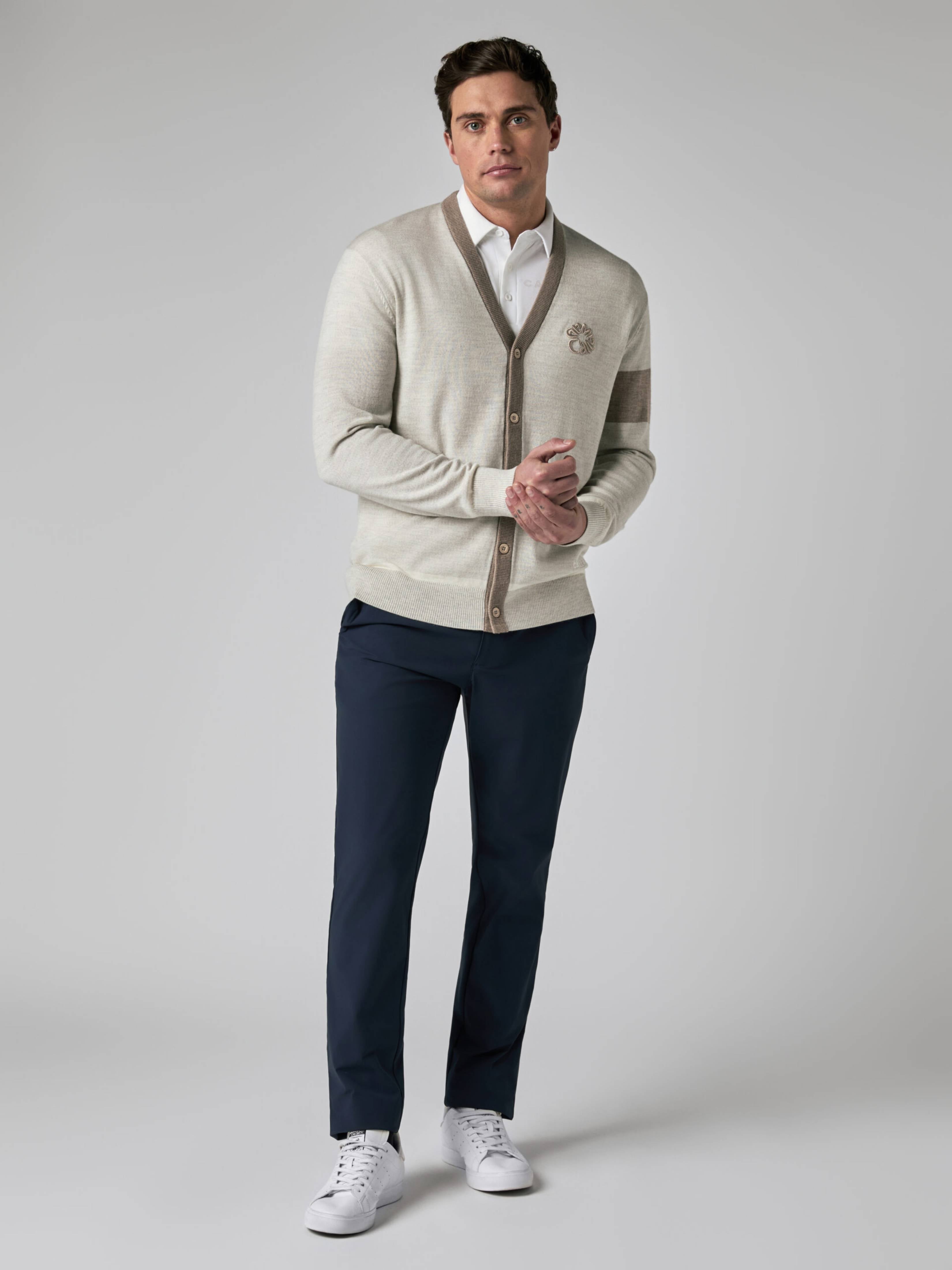 Callaway Legacy Collection™ Mens Color Block Golf Cardigan Sweater
