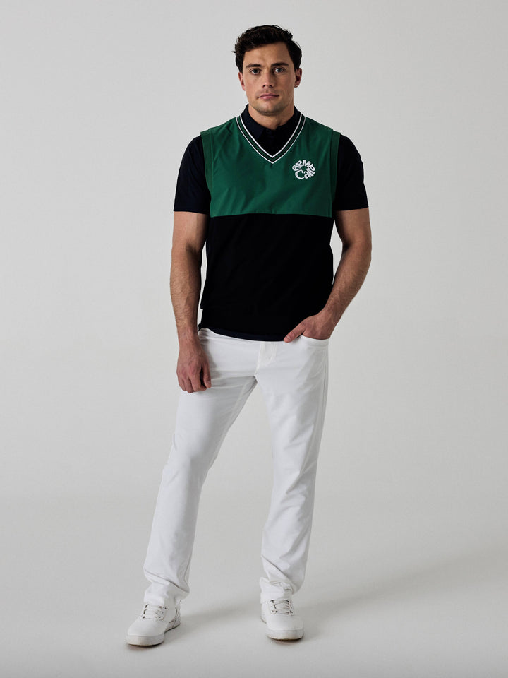 Callaway Legacy Collection™ Mens Color Block Golf Vest-Sweaters-Dark Green-S-Callaway