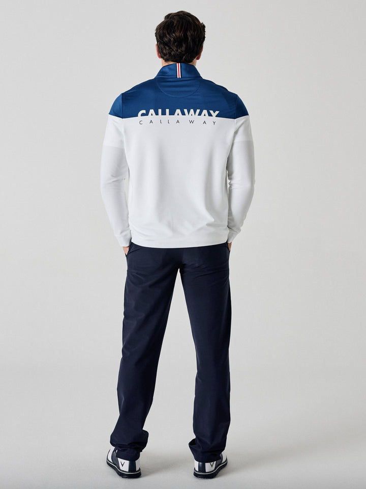 Callaway Legacy Collection™ Mens Logo Block 1/4 Zip Golf Sweater-Sweaters-Callaway
