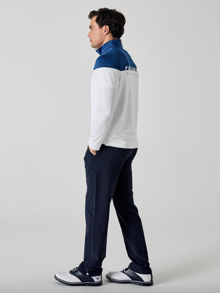 Callaway Legacy Collection™ Mens Logo Block 1/4 Zip Golf Sweater-Sweaters-Callaway