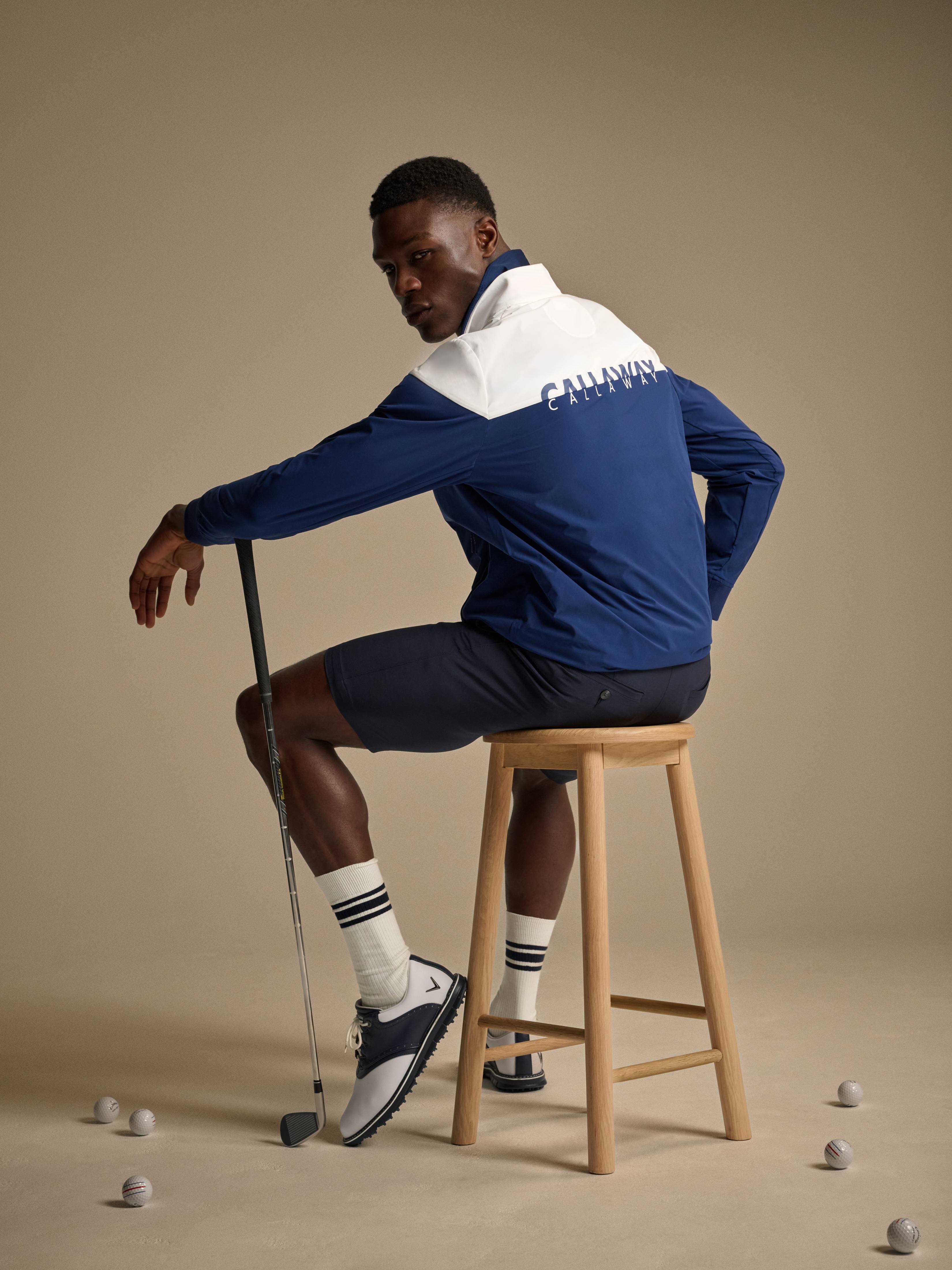 Callaway ヘリンボーンジャケット M Callaway Legacy Collection™ Mens Logo Color Block Golf Jacket