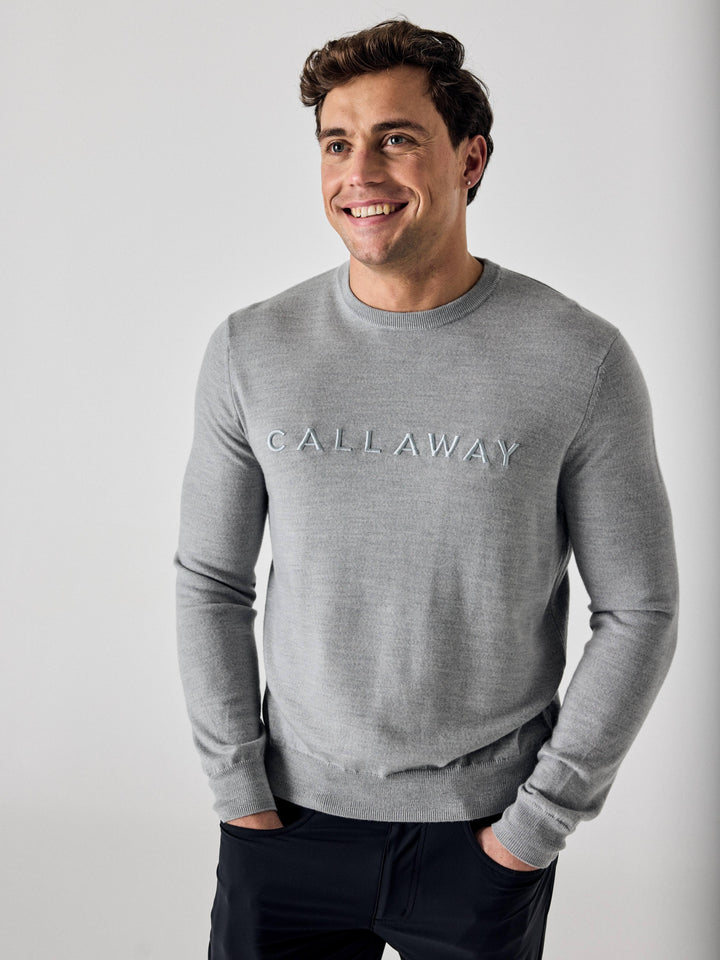 Callaway Legacy Collection™ Mens Logo Crew Neck Golf Sweater-Sweaters-Callaway