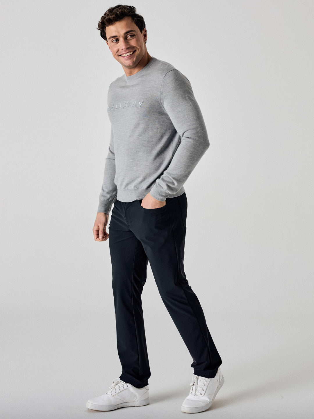 Callaway Legacy Collection™ Mens Logo Crew Neck Golf Sweater-Sweaters-Callaway