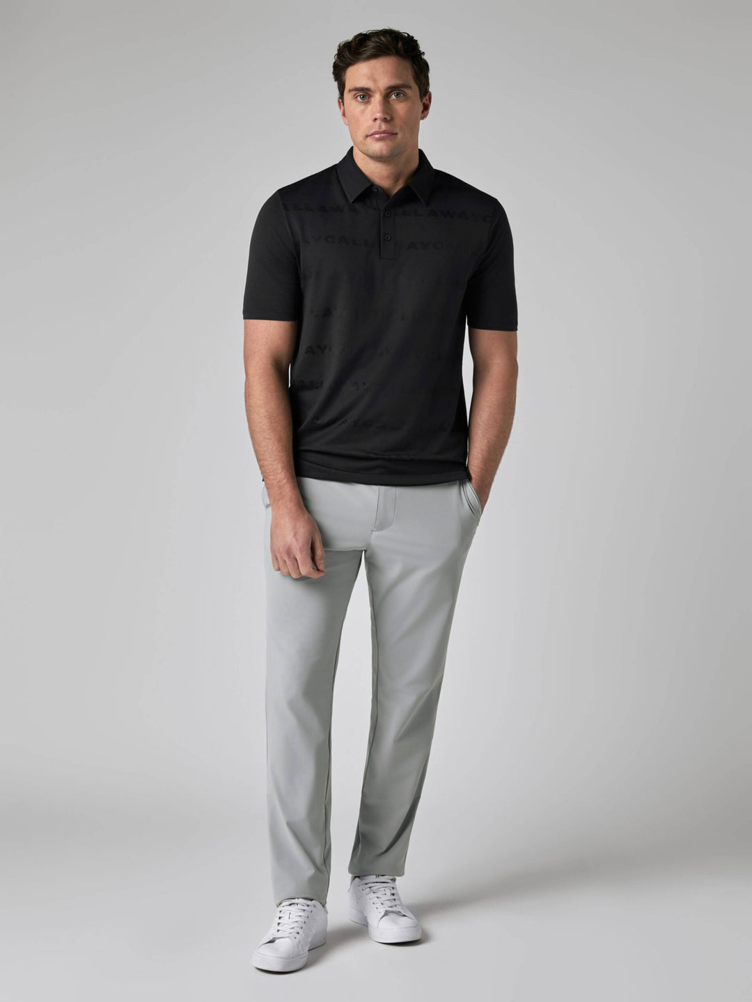 Callaway Legacy Collection™ Mens Logo Golf Polo-Polos-Anthracite-S-Callaway