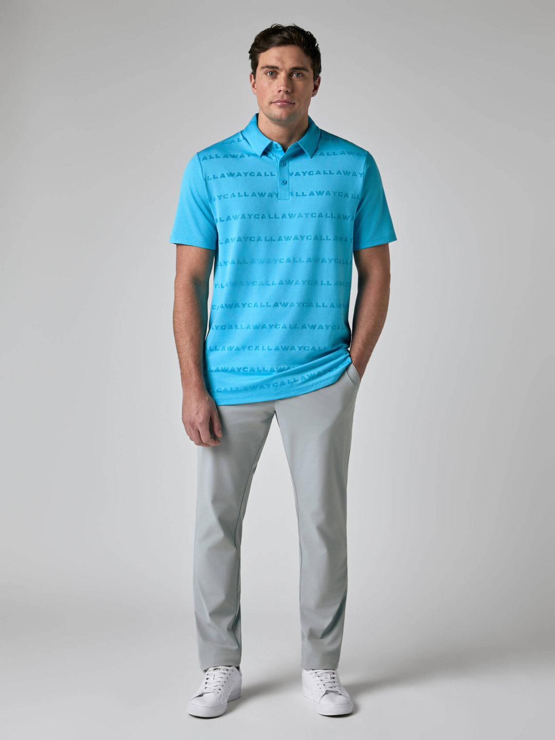 Callaway Legacy Collection™ Mens Logo Golf Polo-Polos-Blue Blossom-S-Callaway