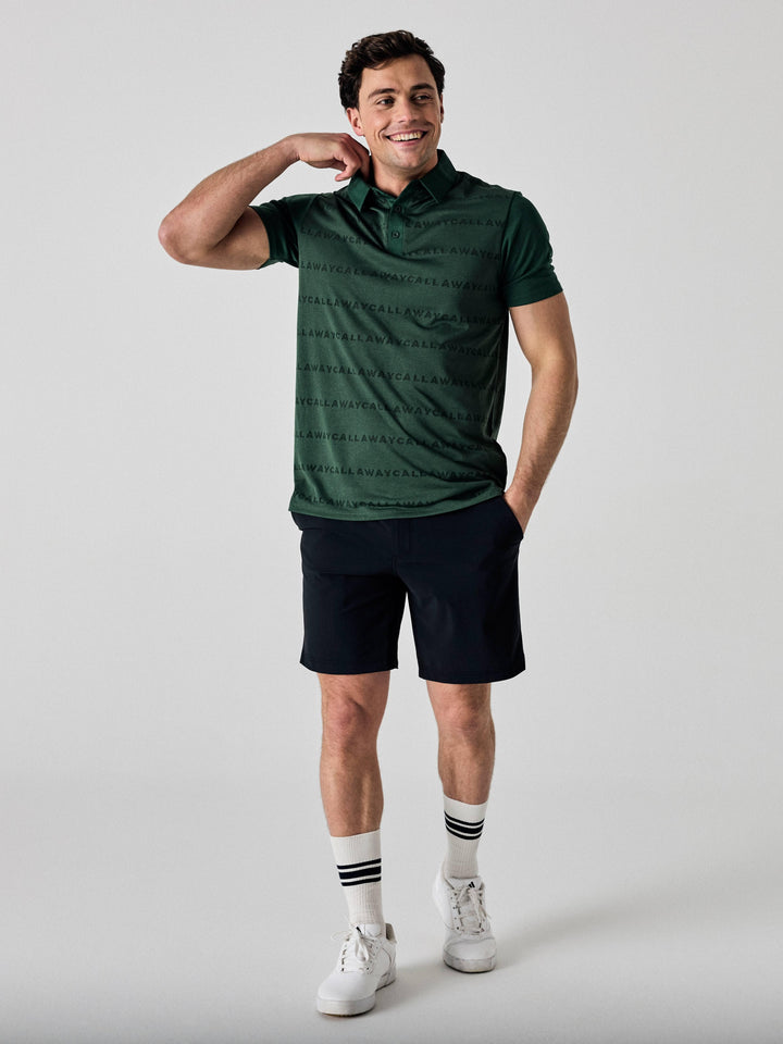 Callaway Legacy Collection™ Mens Logo Golf Polo-Polos-Dark Green-S-Callaway