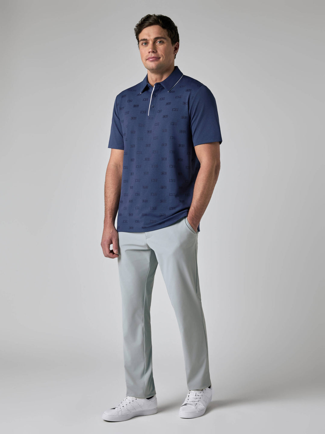 Callaway Legacy Collection™ Mens Logo Jacquard Golf Polo-Polos-Callaway