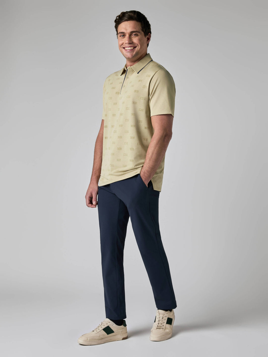Callaway Legacy Collection™ Mens Logo Jacquard Golf Polo-Polos-Callaway