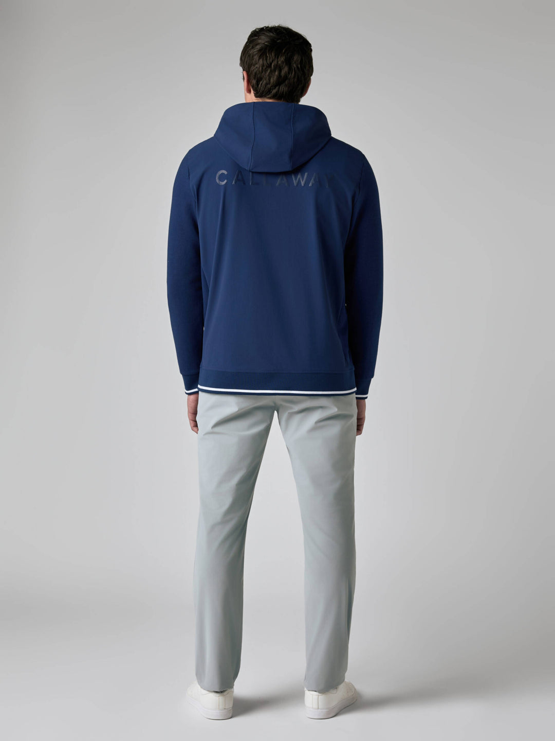 Callaway Legacy Collection™ Mens Mixed Media Hooded Quarter-Zip Golf Base Layer-Jackets-Callaway