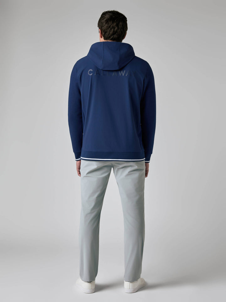Callaway Legacy Collection™ Mens Mixed Media Hooded Quarter-Zip Golf Base Layer-Jackets-Callaway