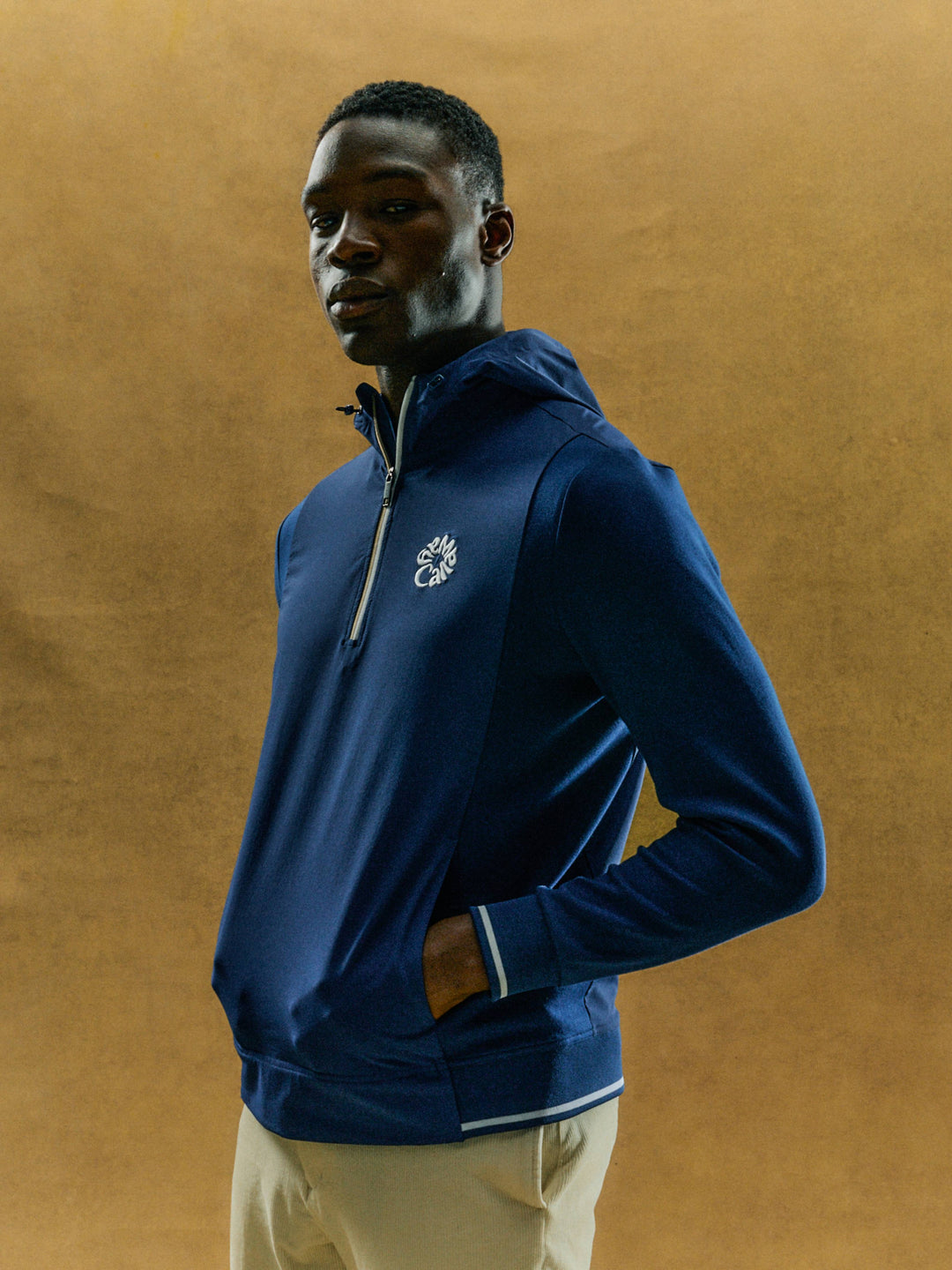 Callaway Legacy Collection™ Mens Mixed Media Hooded Quarter-Zip Golf Base Layer-Jackets-Callaway
