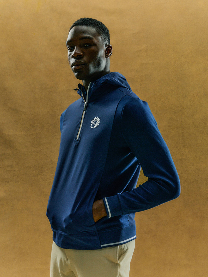 Callaway Legacy Collection™ Mens Mixed Media Hooded Quarter-Zip Golf Base Layer-Jackets-Callaway