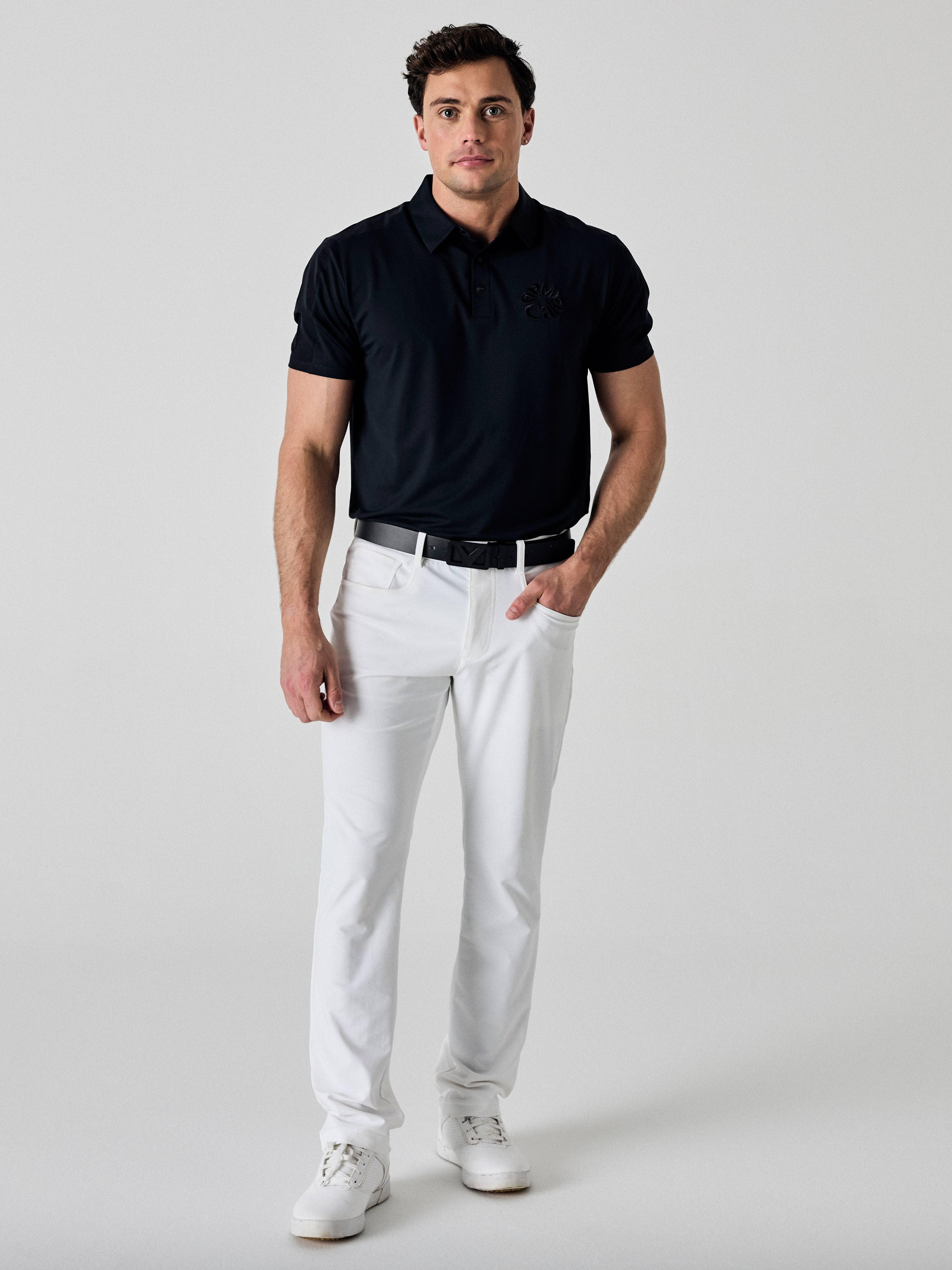 Callaway Golf ホワイトプリントパンツ Callaway Legacy Collection™ Mens Pull-On Flat Front Golf Pant
