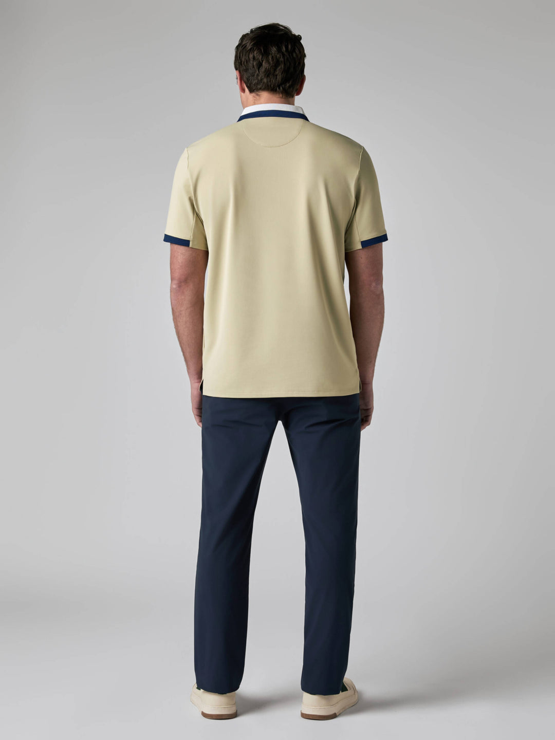 Callaway Legacy Collection™ Mens Striped Colorblock Ribbed Collar Golf Polo-Polos-Callaway