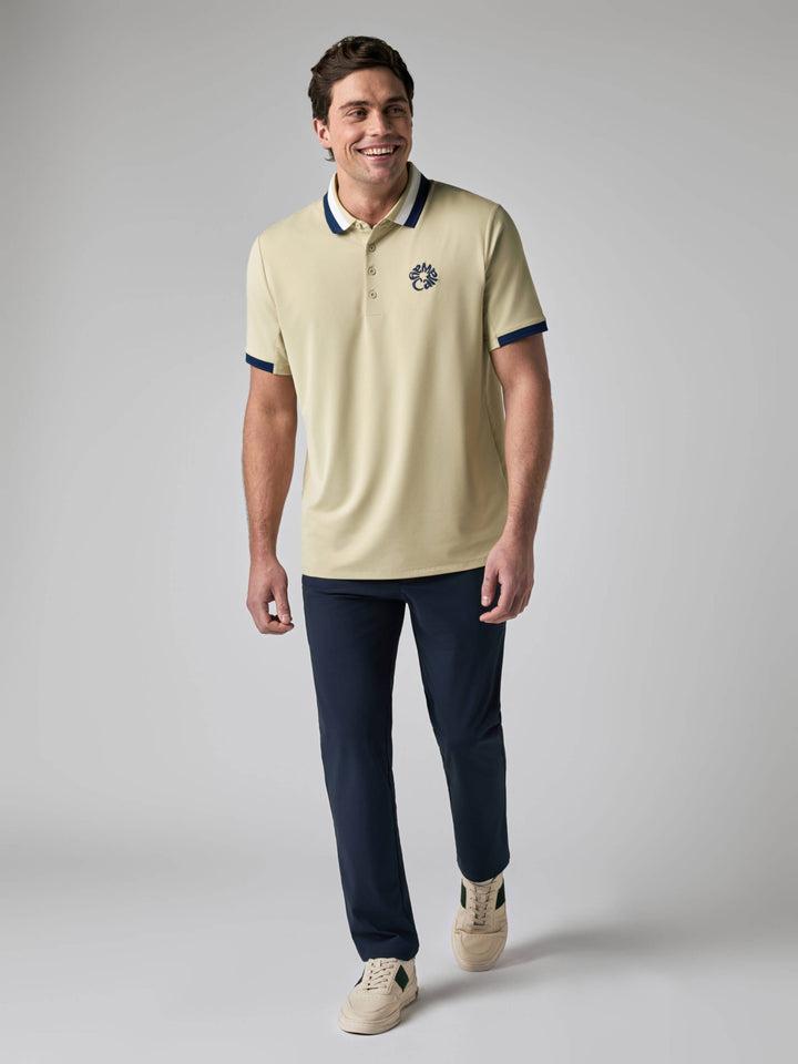 Callaway Legacy Collection™ Mens Striped Colorblock Ribbed Collar Golf Polo-Polos-Callaway