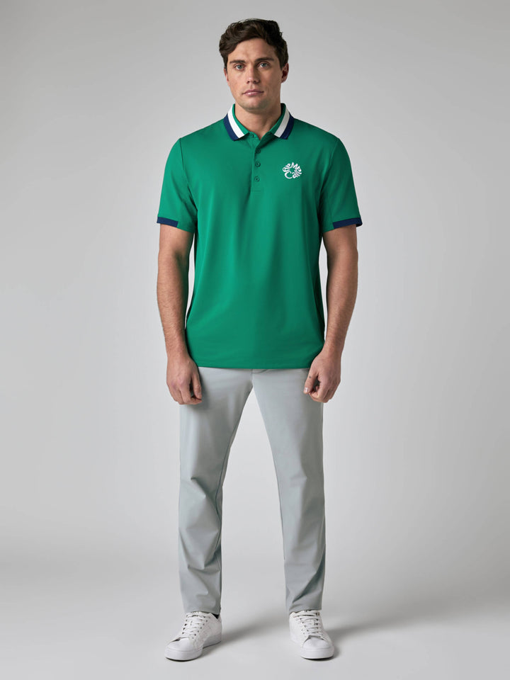 Callaway Legacy Collection™ Mens Striped Colorblock Ribbed Collar Golf Polo-Polos-Tidepool-S-Callaway