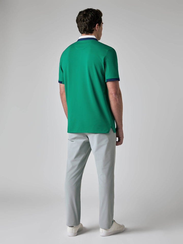 Callaway Legacy Collection™ Mens Striped Colorblock Ribbed Collar Golf Polo-Polos-Callaway