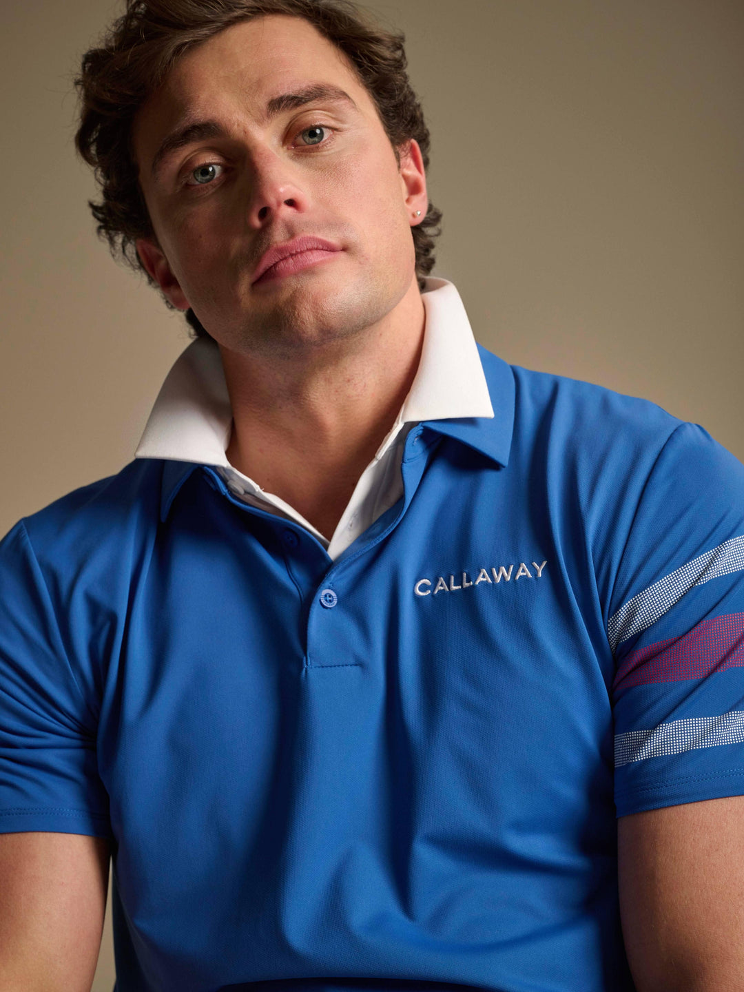 Callaway Legacy Collection™ Mens Triple Track Sleeve Block Golf Polo-Polos-Callaway