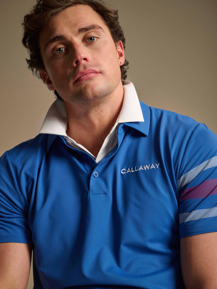 Callaway Legacy Collection™ Mens Triple Track Sleeve Block Golf Polo-Polos-Callaway