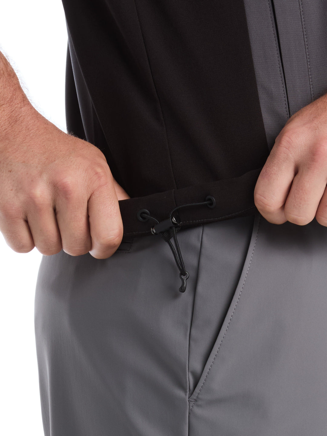 Mens 1/2 Zip Wind Jacket (Caviar) 